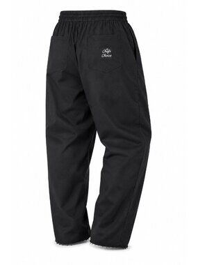 Premium Uniforms Chef Pants Mens XL Black Drawstring Elastic Waist Workwear